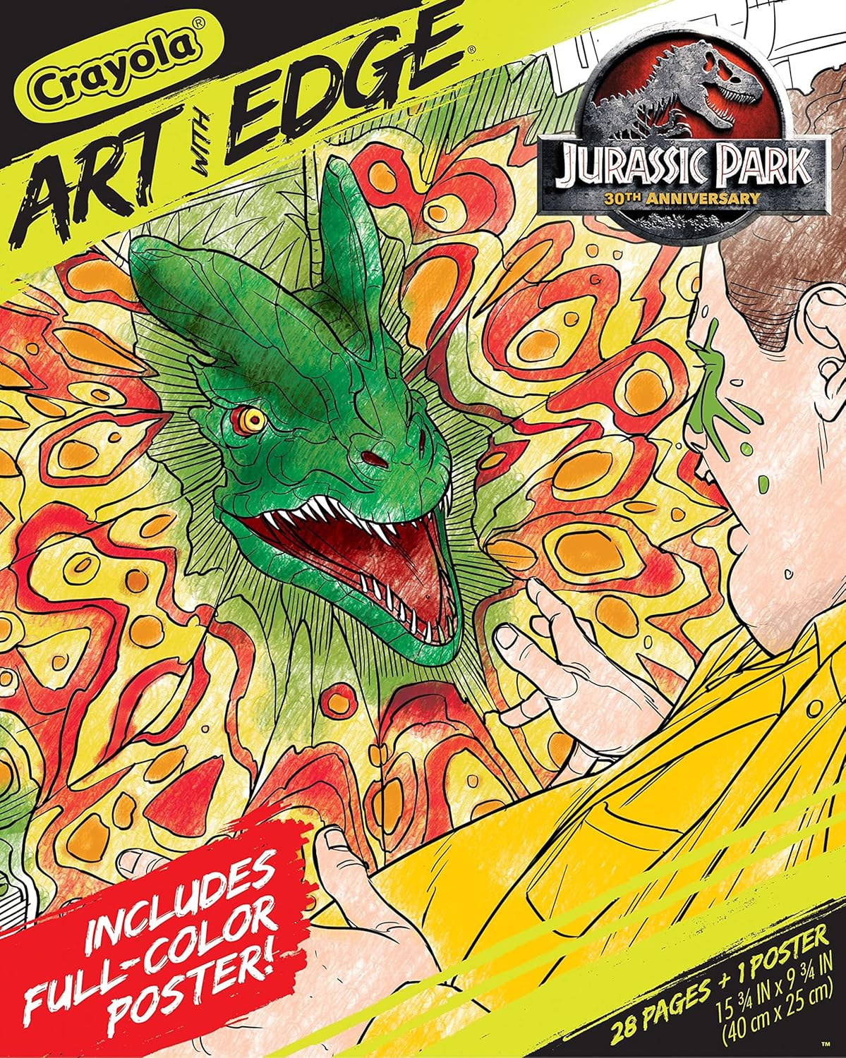Amazon Crayola Art With Edge Jurassic Park Coloring Pages 28pgs 
