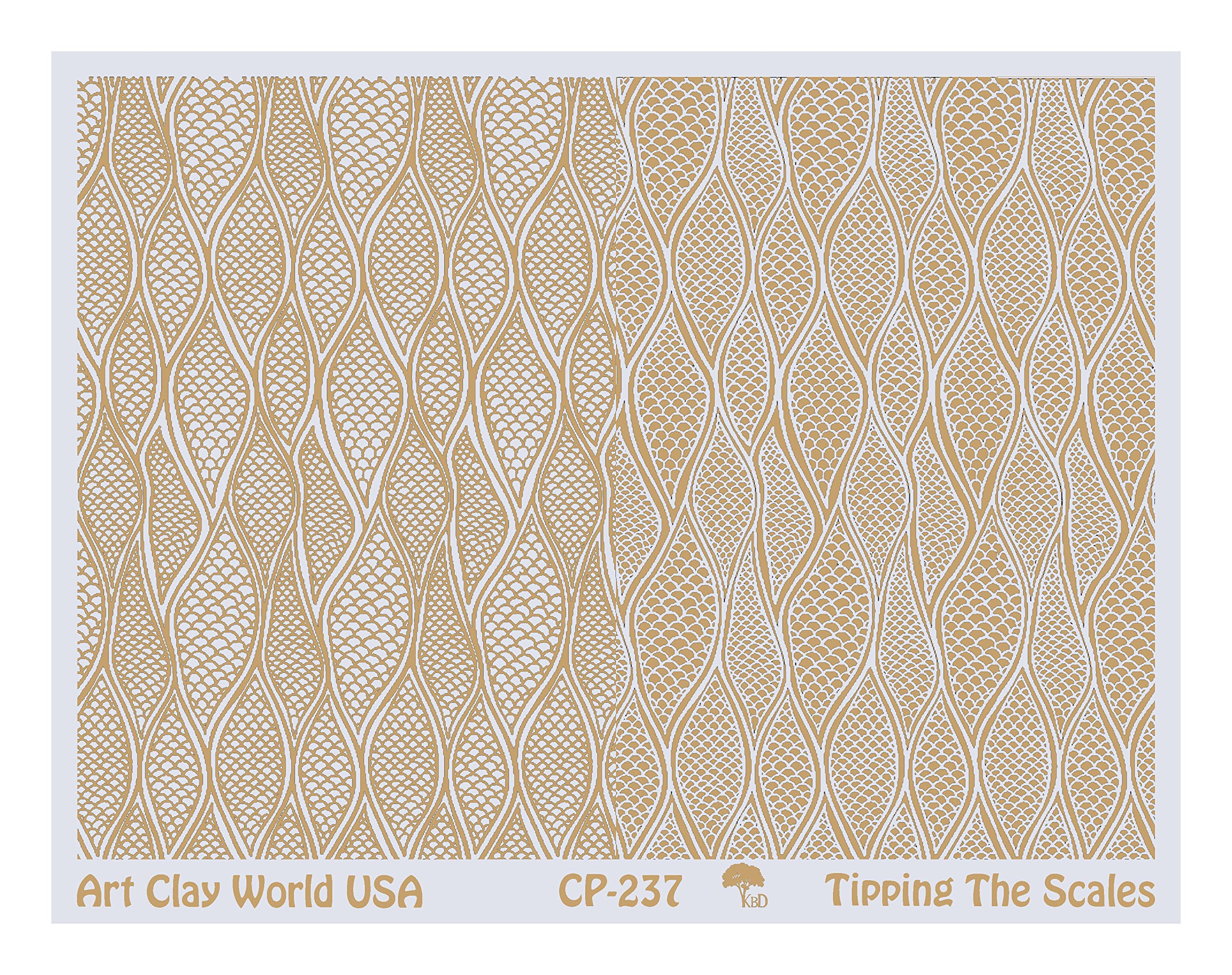 Low Relief Texture Plate Tipping The Scales Design - 1 Pc.