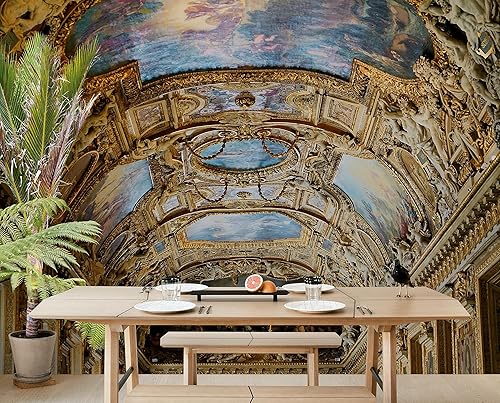Miniatura 3 de Arte El Museo del Louvre París Francia Papel pintado Techos Dorados. Mural Pelar y Pegar. Obra de Arte Renacentista Francés. Museo del Louvre #6600.