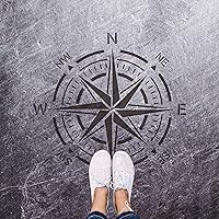 Vista 2 de GSS Designs - Plantilla de brújula grande de 12 x 12 pulgadas, plantilla de rosa de brújula reutilizable para pintar en paredes de madera, piso