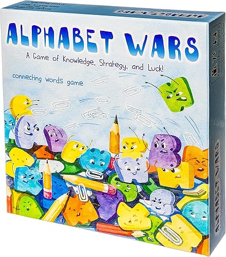 Alphabet Wars Juego de mesa para diversión familiar y enriquecimiento educativo, juego de mesa de guerra de palabras de dados, mejora la memoria, la