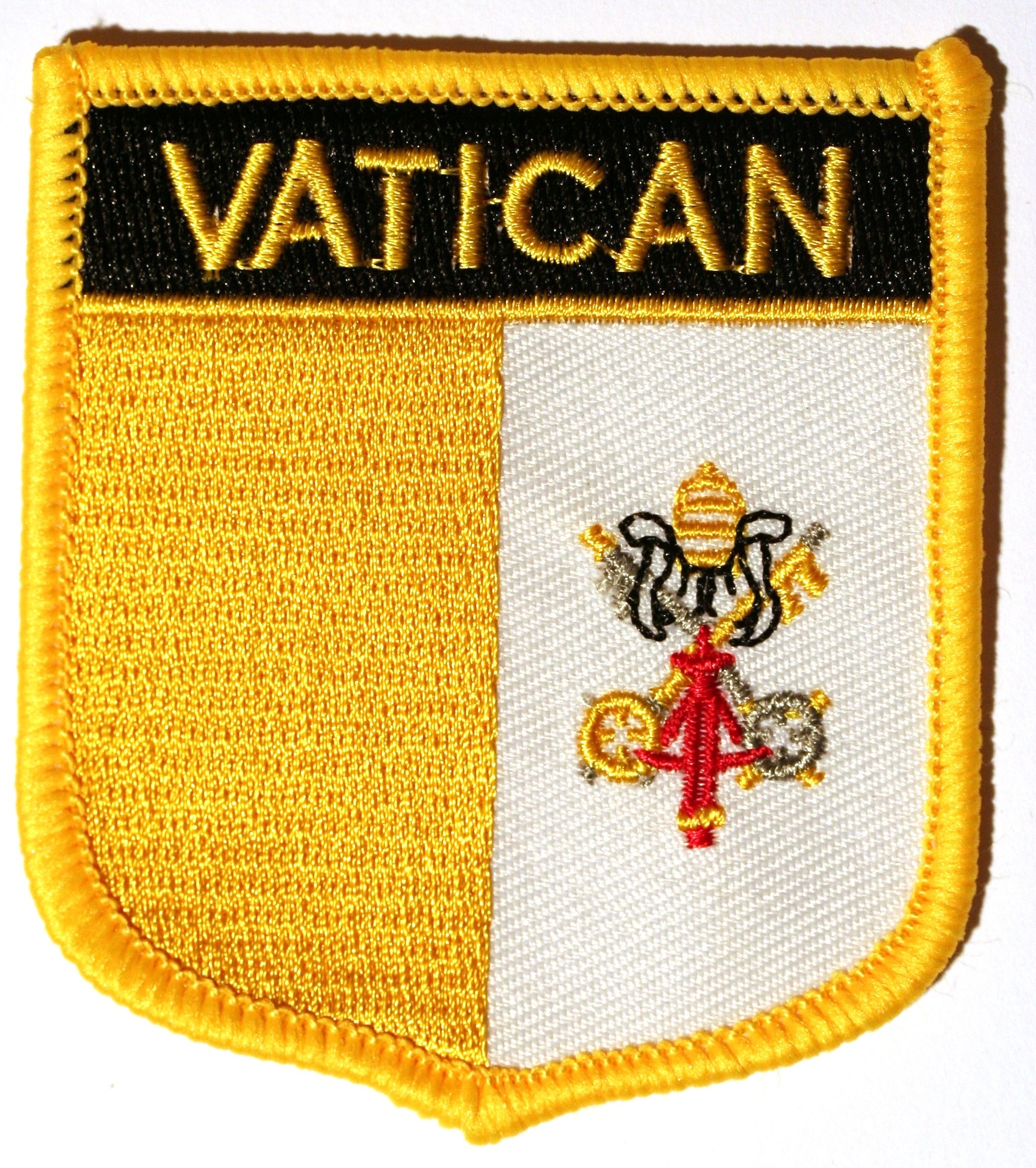 Buxton's Badges Unisex Multiple Vatican City Embroidered Shield Flag Patch