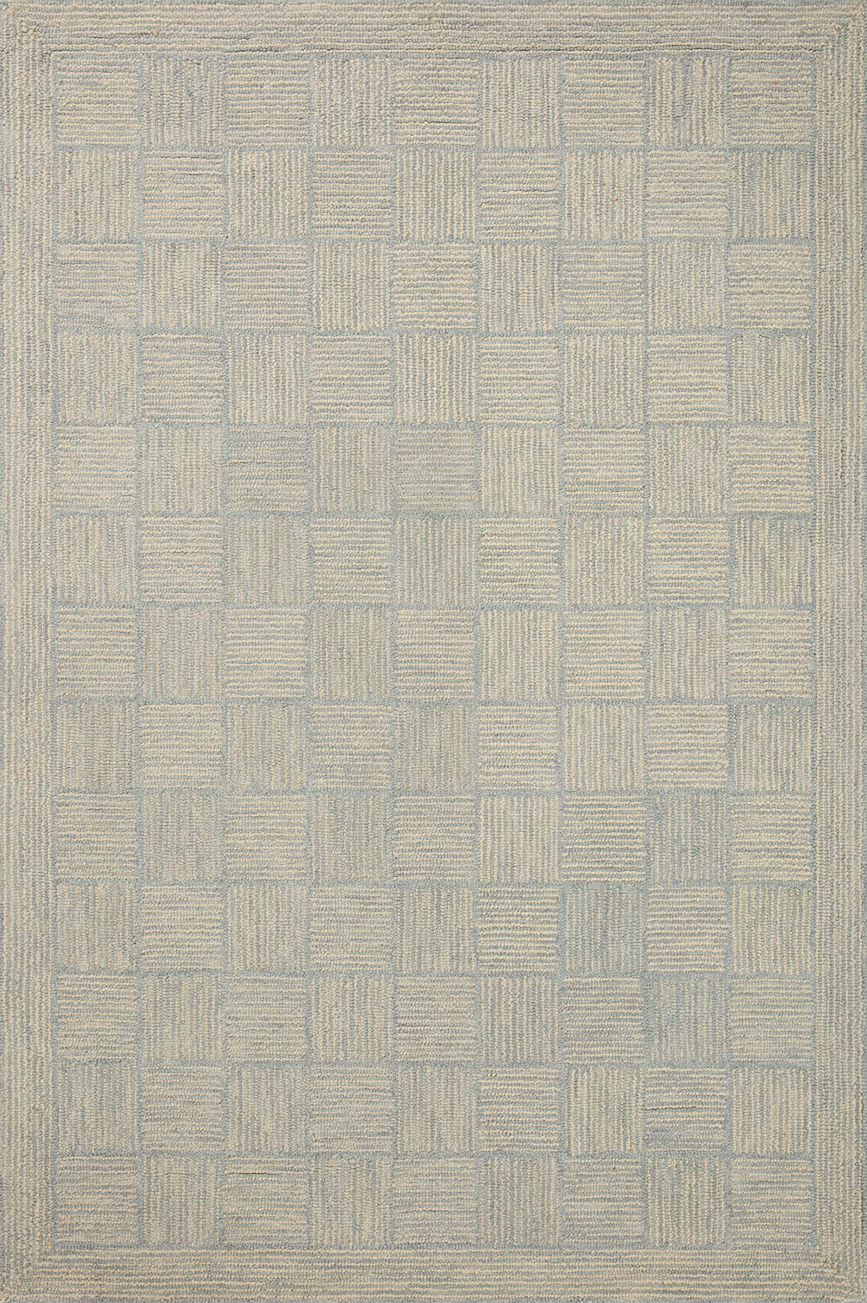 Chris Loves Julia x Loloi Francis Collection FRA-03 Silver / Sky, Contemporary 3'-6" x 5'-6" Accent Rug