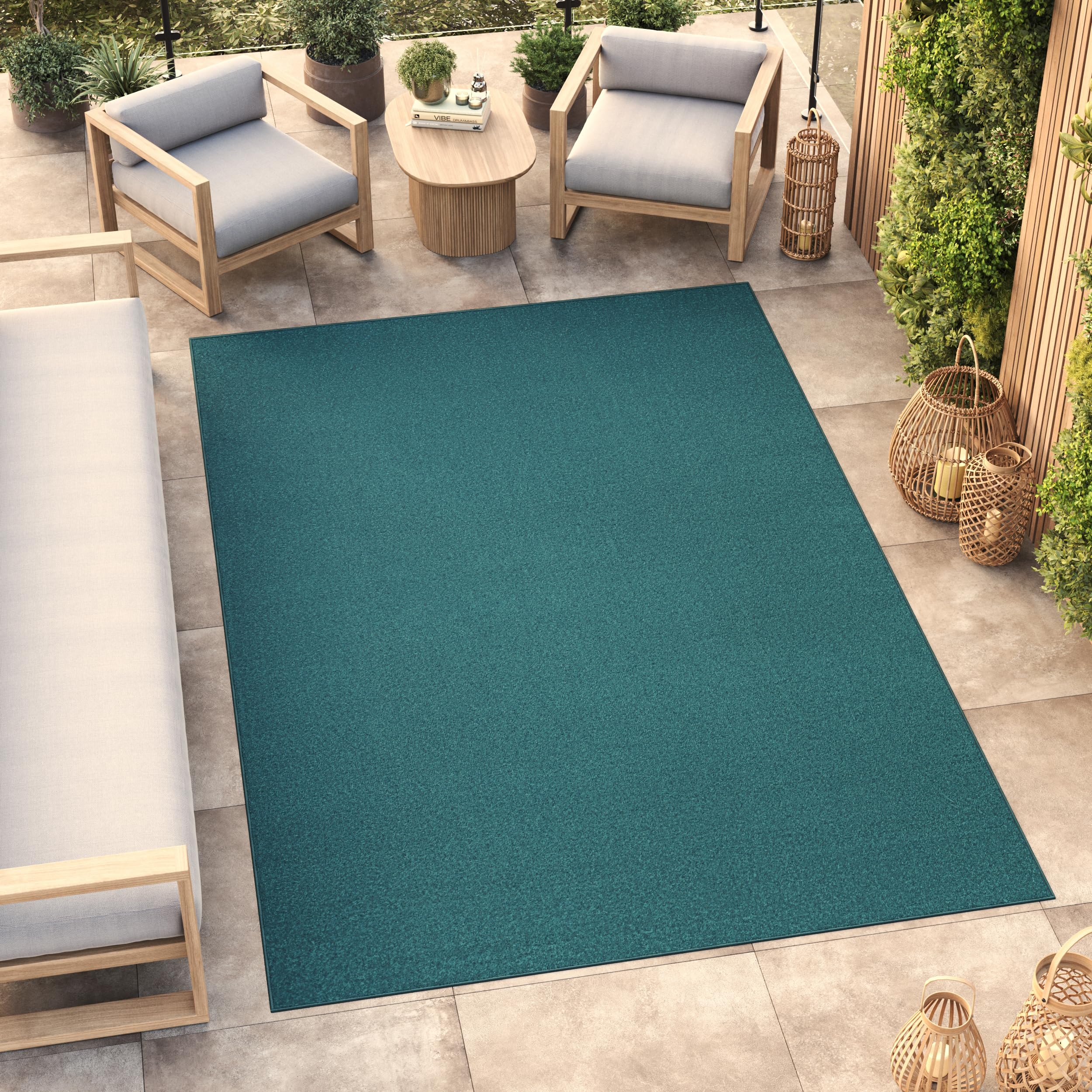 TAPISO Mono Tapis Poils Ras Design Moderne Bleu Foncé Motif Uni Tapis Salon Chambre Adulte Salle à Manger Cuisine Doux Fin Résistant Oeko-TEX 80 x 150 cm
