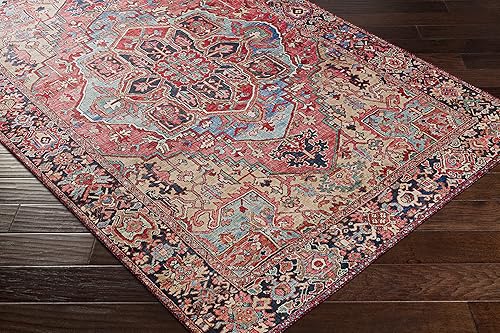 Miniatura 7 de Artistic Weavers Alfombra de área, 2 pies con 3 pulgadas x 3pies con 9 pulgadas, color rojo brillantetrigo.