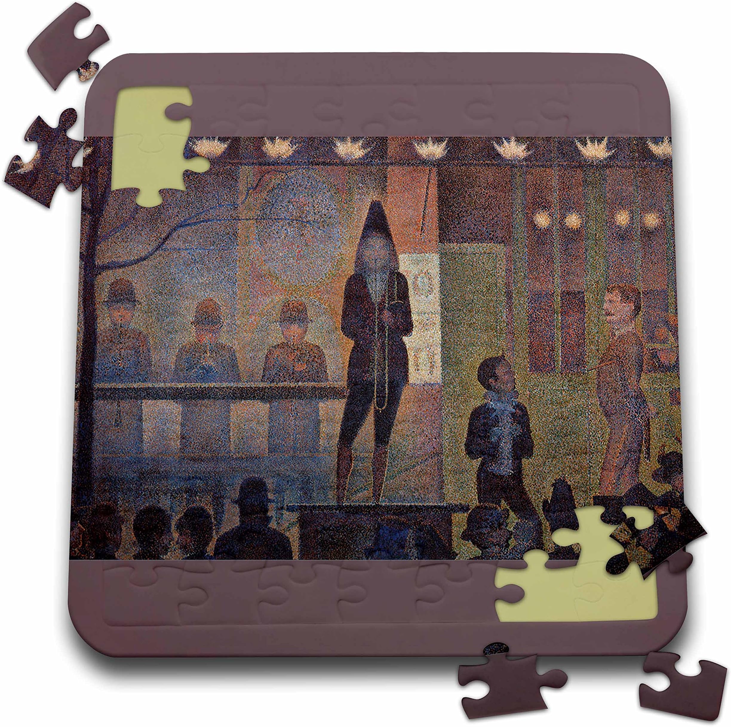 Circus Sideshow, 1887 by Georges Seurat Man Playing a Trombone - Puzzle, 10 by 10-inch (pzl_173827_2)