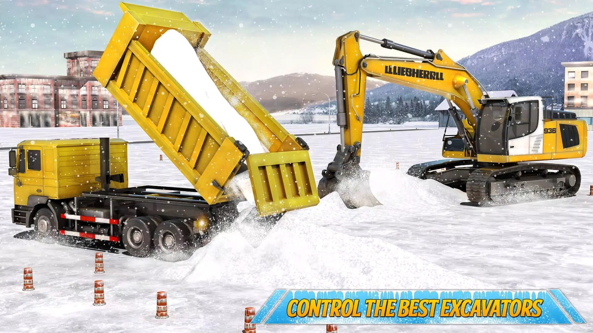 Snow Excavator Truck DrivIng Simulator Game Grand Snow Excavator