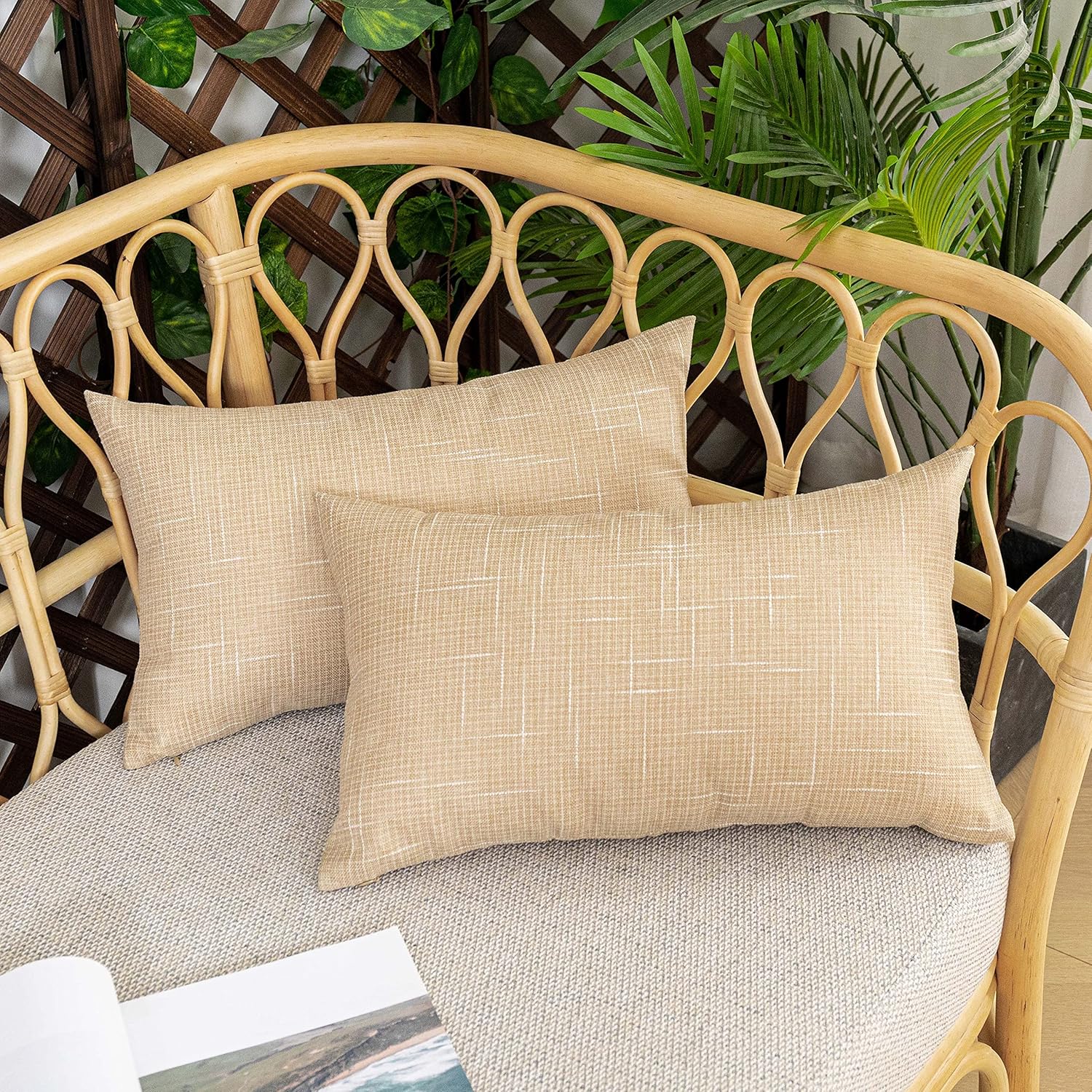 UGASA Patio Furniture Pillow Covers Outdoor Waterproof