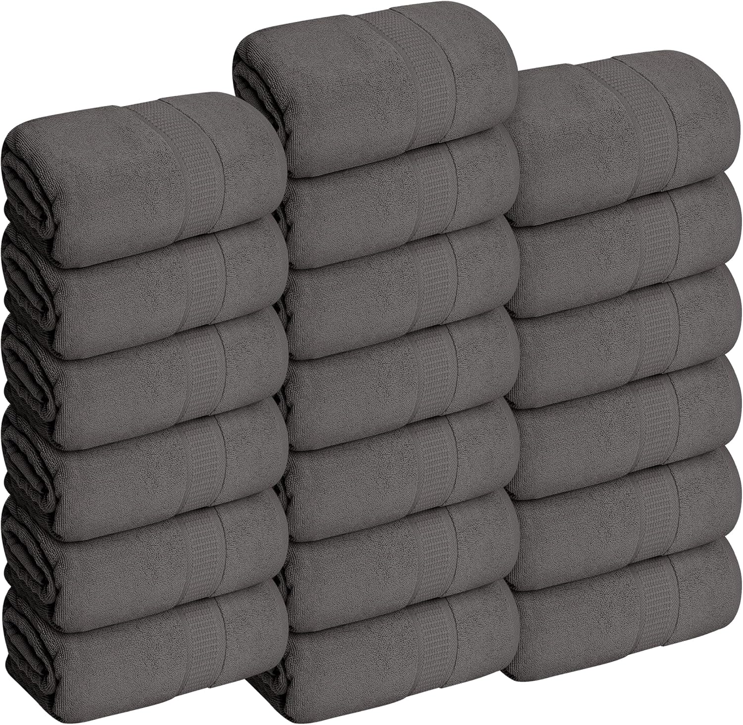 Oakias Bulk Pack Luxury Bath Sheets Grey 35 x 70 Inches