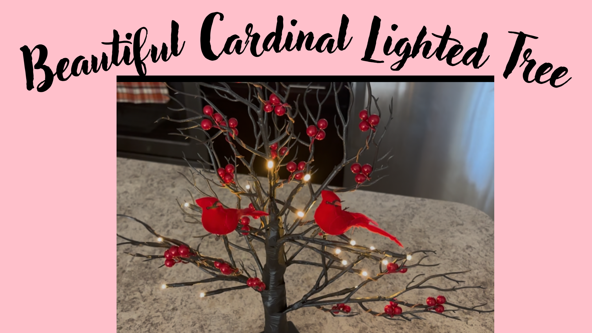 Watch Beautiful Cardinal Lighted Tree on Amazon Live