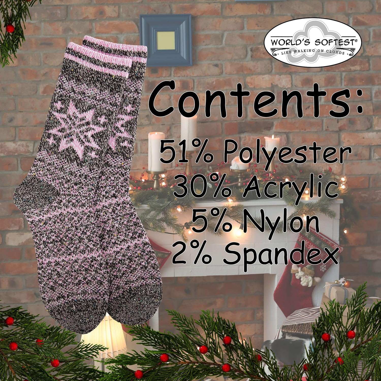 World's Softest Spring Cozy Crew OS Socks - Comfortable Crew Socks for Women - Image 6