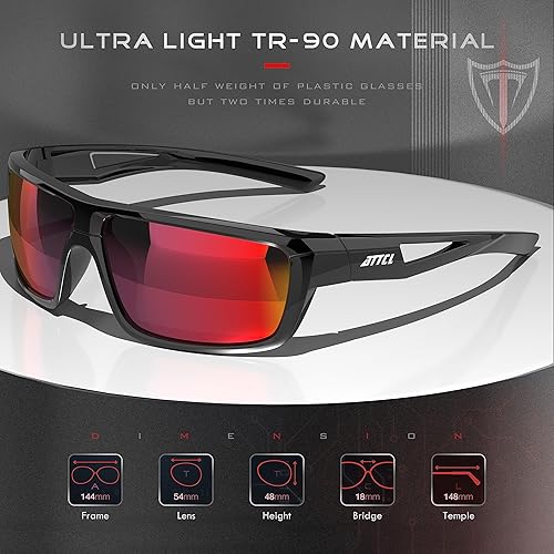 Miniatura 3 de ATTCL Gafas de sol deportivas polarizadas para hombre Ciclismo, conducción, pesca 100% protección UV