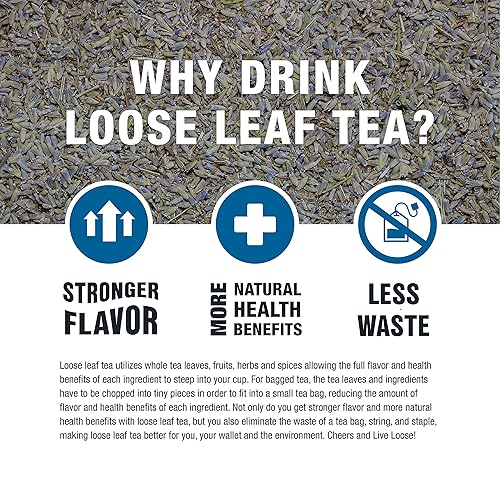 Miniatura 7 de Tiesta Tea - Flor de lavanda orgánica seca - Hojas sueltas, sin cafeína, se puede hacer caliente o frío, capullos de lavanda comestibles 100%