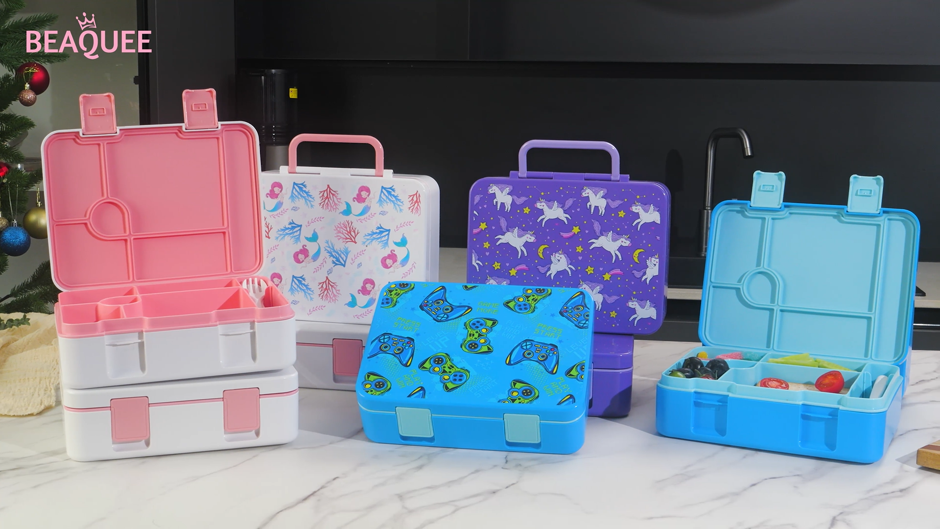 メガネブルー　おにぎり　5個セット Amazon.com: Kids Bento Lunch Box with Ice Pack, 5 Compartments
