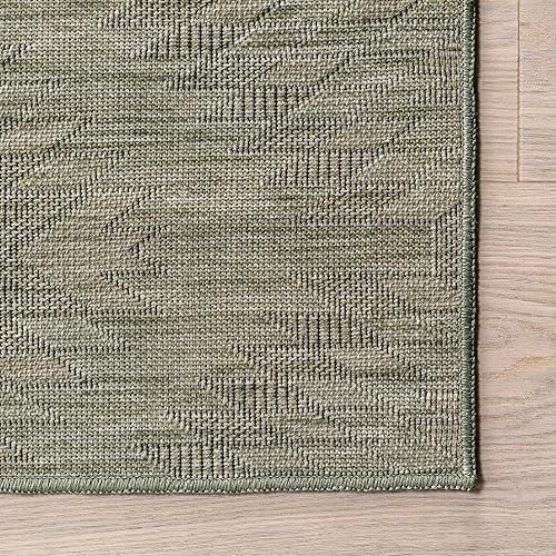 Miniatura 5 de nuLOOM Alma - Alfombra geométrica lavable a máquina para sala de estar, dormitorio, comedor, entrada, pasillo, cocina, 2 x 8 pulgadas, color verde