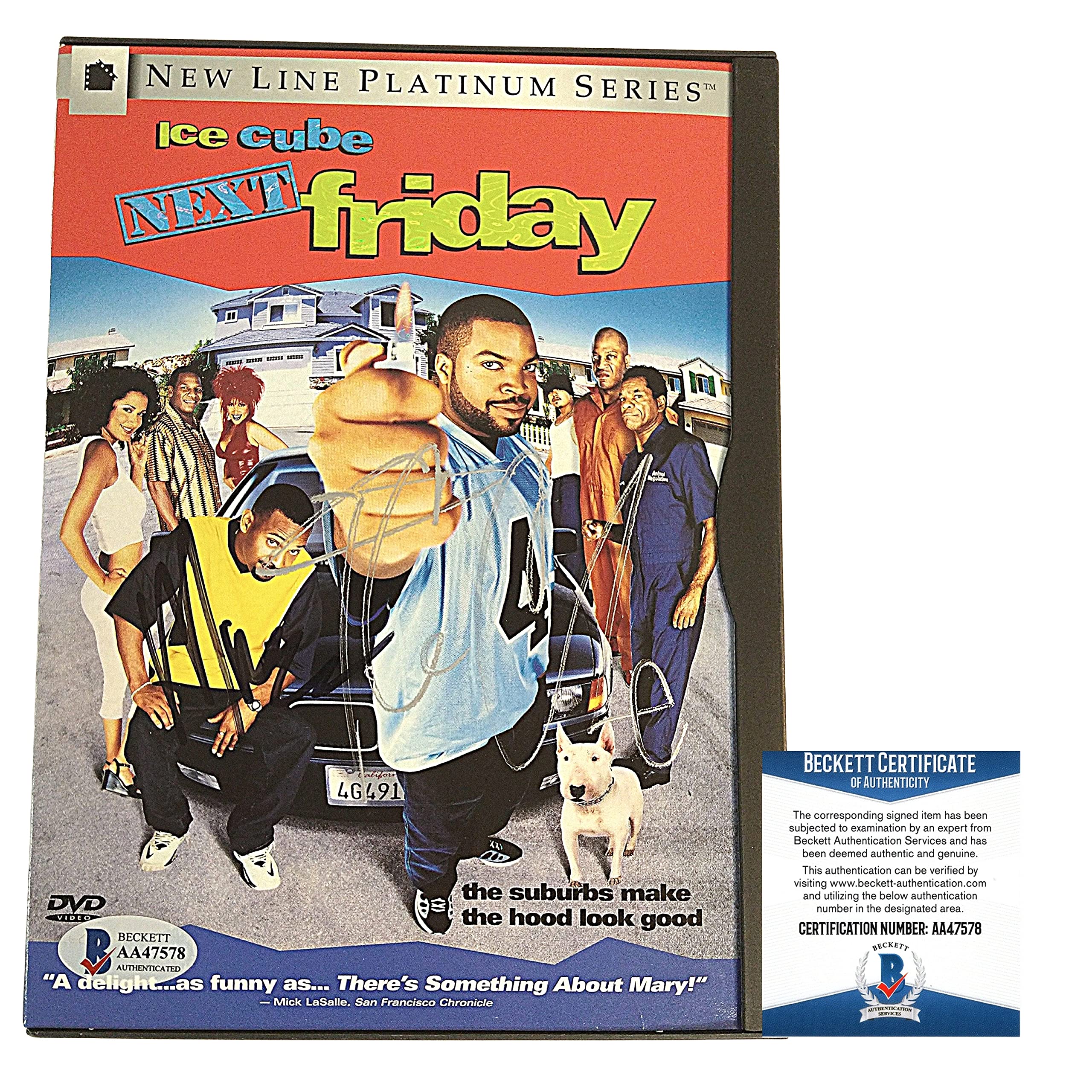 Amazon.com: Autographed Ice Cube Mike Epps Next Friday DVD Cover