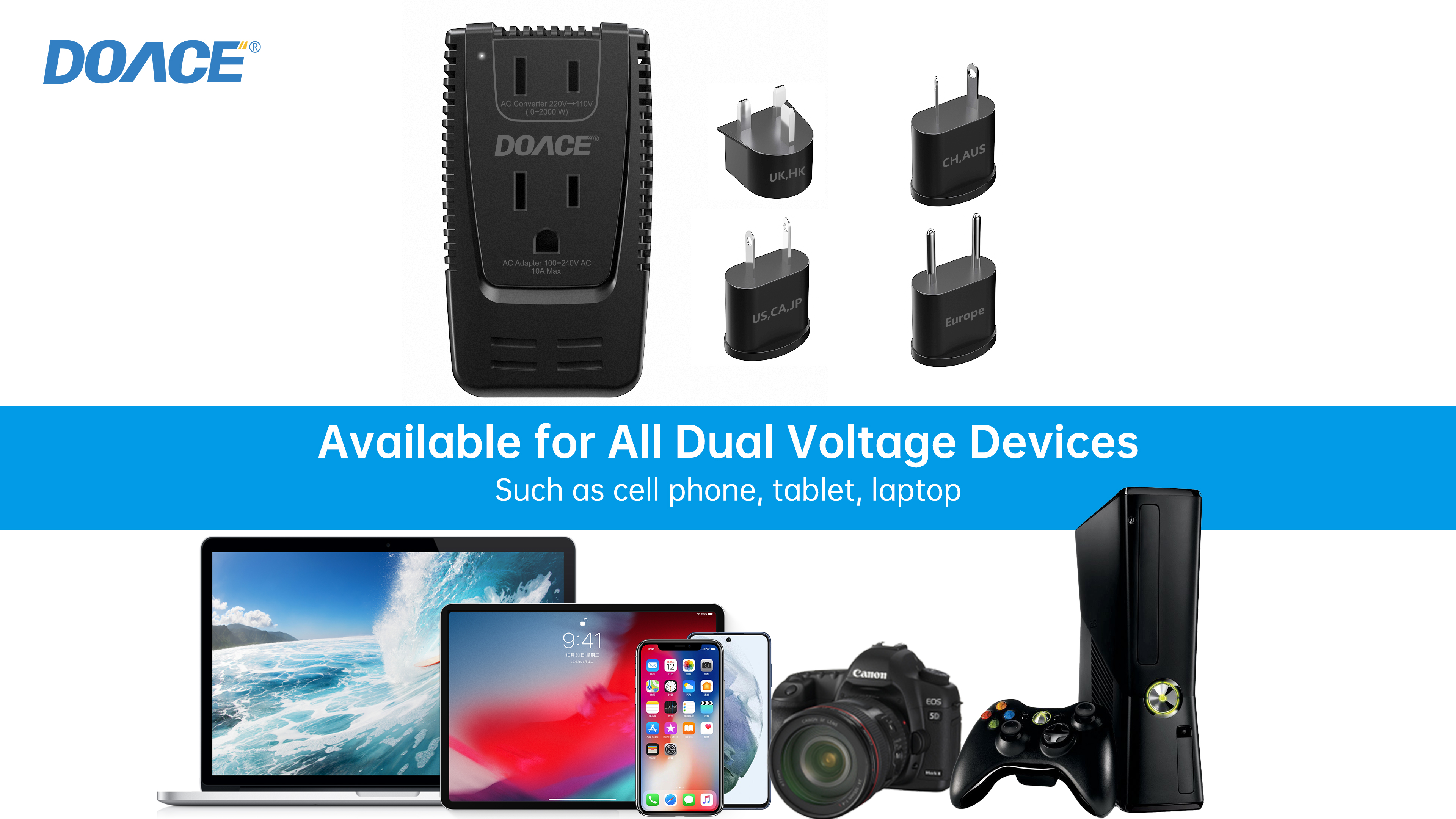 Amazon.com: DOACE 2000W 220V to 110V Travel Voltage Converter for