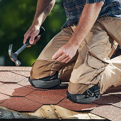 Miniatura 3 de NoCry Rodilleras profesionales para trabajar con almohadillas antideslizantes mejoradas para pisos y techos de trabajo con acolchado de espuma suave