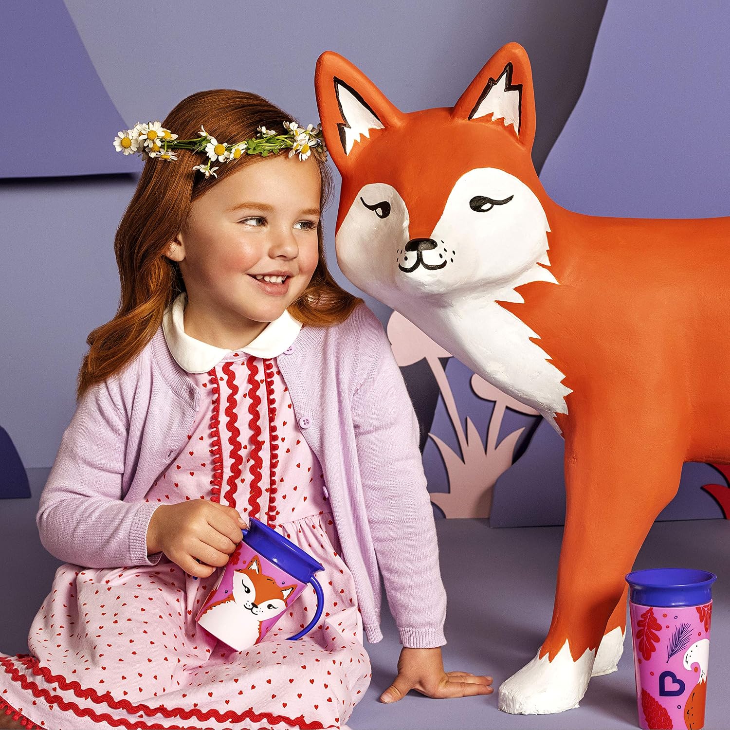 Munchkin® Miracle® 360 WildLove Trainer Sippy Cup, 6 Oz, Red Fox