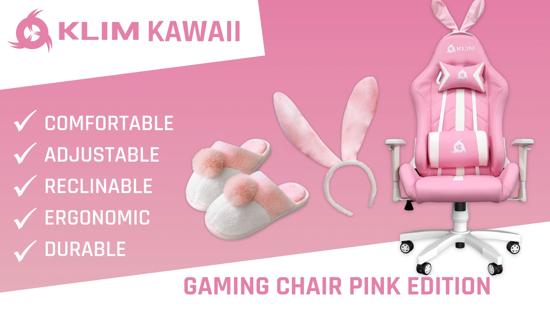 Amazon.com: KLIM Gaming Chair Pink Kawaii Edition - New Version Amazon.com: KLIM Gaming Chair Pink Kawaii Edition - New Version