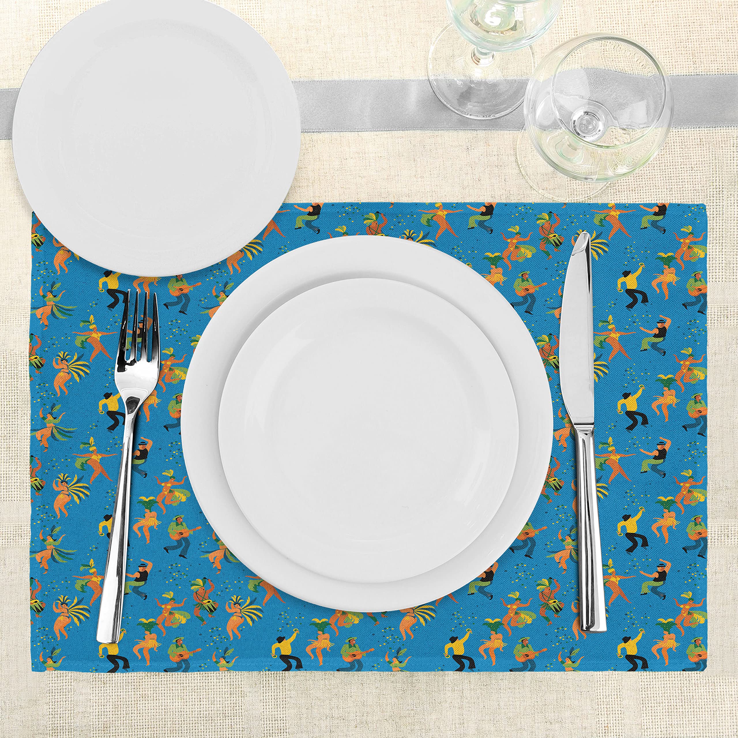 ABAKUHAUS Carnevale Tovaglietta Americana Set di 4