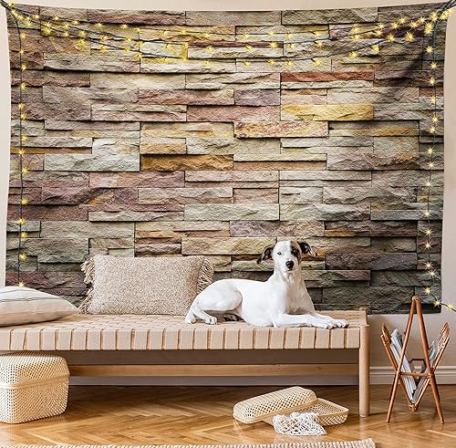 Miniatura 20 de Ambesonne Tapiz vintage, detalles de relojes mecánicos, diseño steampunk, diseño steampunk, para colgar en la pared para dormitorio, sala de estar,