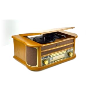 Denver Chaîne HiFi Vintage avec Platine Vinyle, CD et Cassette - Les Beatles, Paul McCartney, John Lennon, RIngo Starr, George Harrison