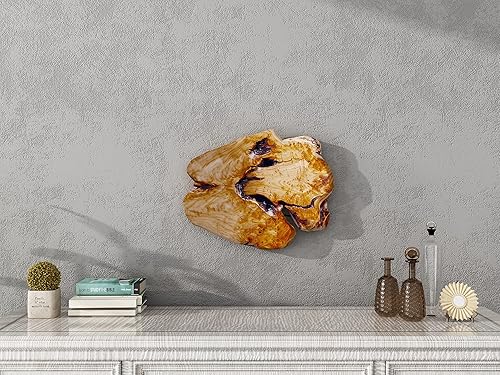 Miniatura 6 de WELLAND Adornos de madera de cedro para pared, decoración colgante, decoración de forma irregular para el hogar, sala de estar, dormitorio