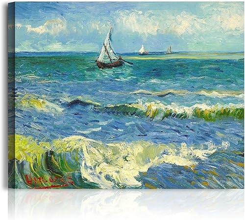 Miniatura 1475 de A&T ARTWORK The Starry Night de Vincent Van Gogh. Tamaño del marco: 36 x 30 pulgadas, tamaño de la imagen: 30 x 24 pulgadas, reproducciones clásicas