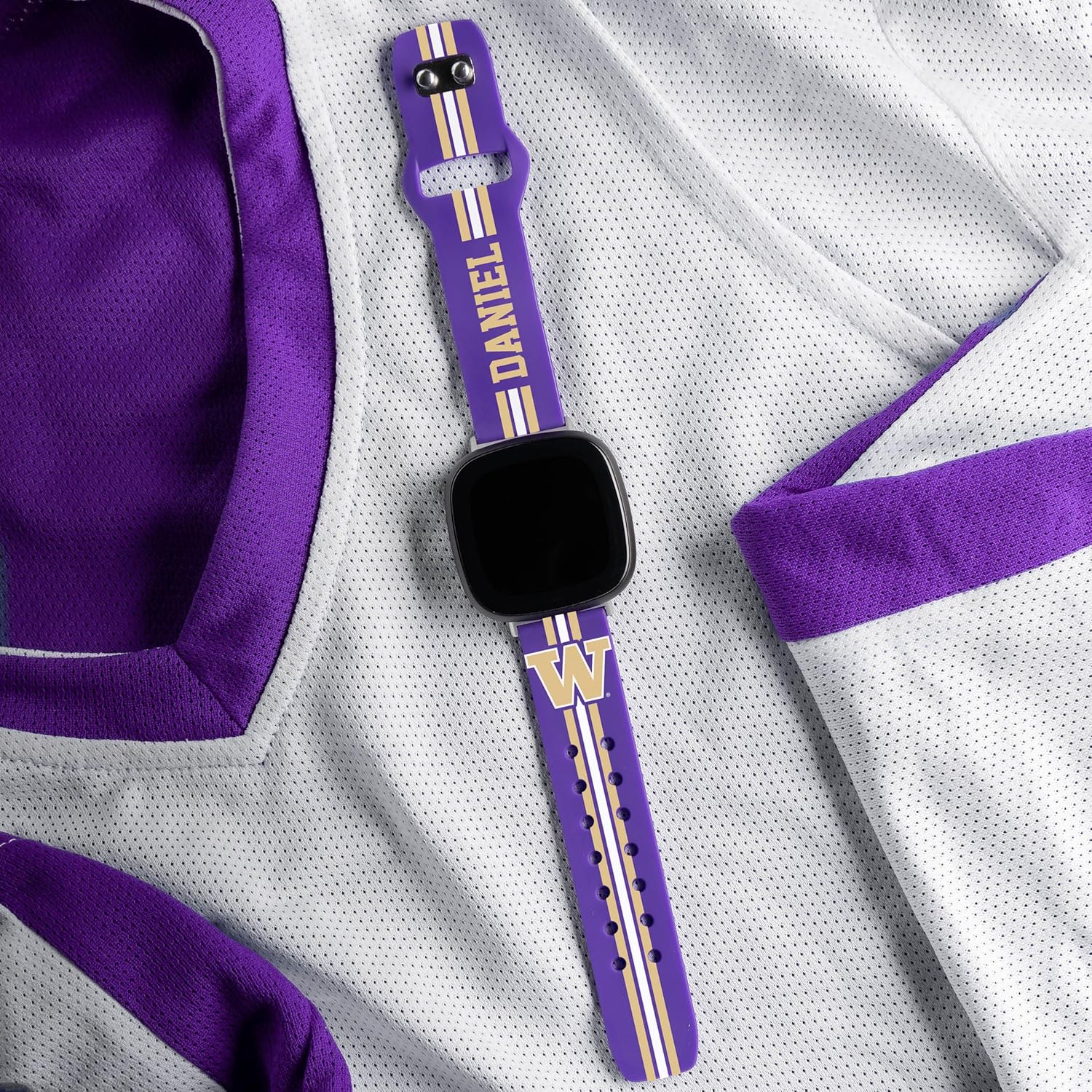 Affinity Bands Washington Huskies HD Watch Band Compatible with Fitbit Versa 3 and Sense