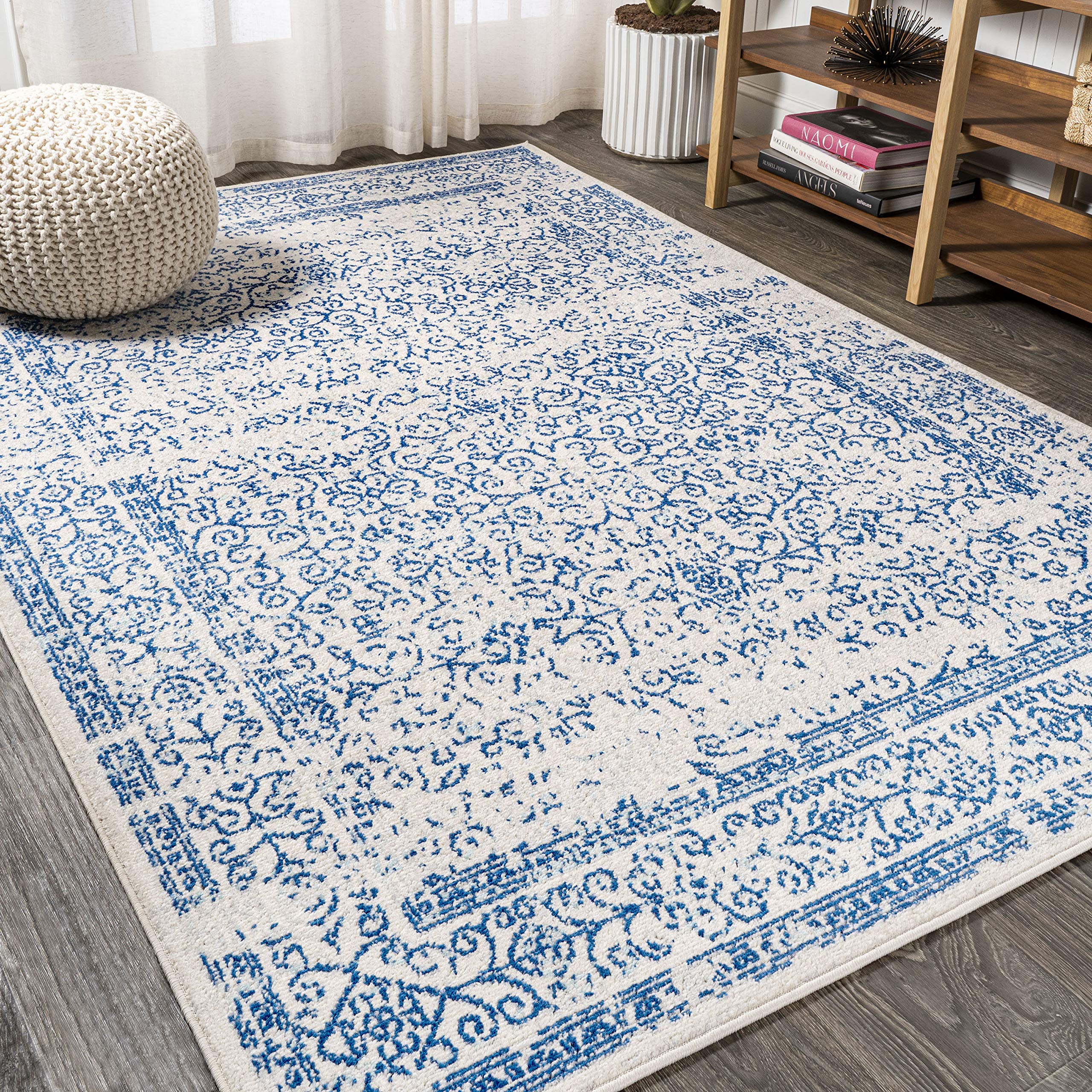 Photo 1 of **used**
JONATHAN Y BMF108A-3 Bohemian Filigree Modern Indoor Area-Rug Floral Vintage Casual Easy-Cleaning High Traffic Bedroom Kitchen Living Room Non Shedding, 3 X 5, Cream 3 X 5 Cream/Blue