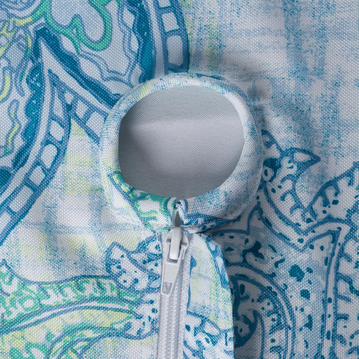 DII Blue Paisley Outdoor Tabletop Collection, Stain Resistant & Waterproof, 60x84 w/Zipper, Blue
