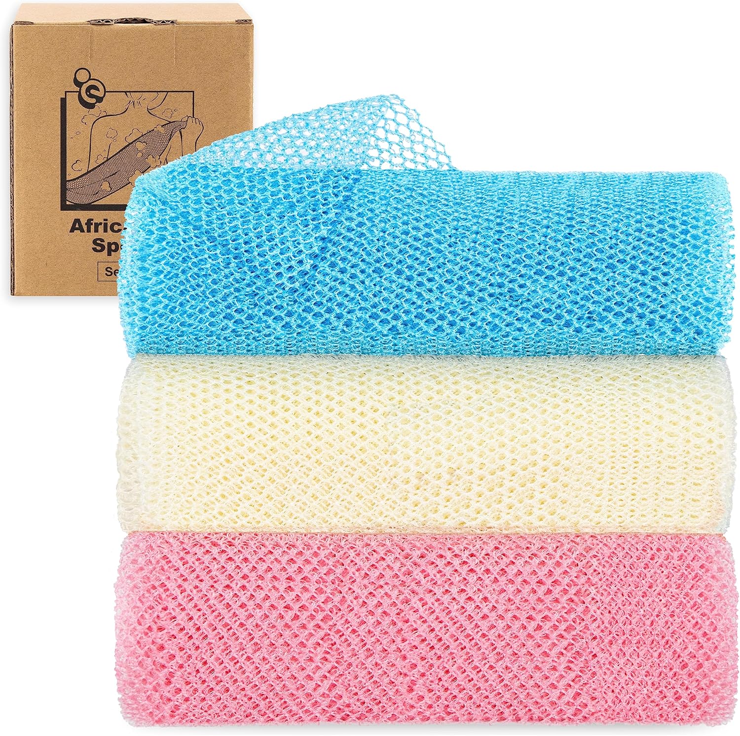 myHomeBody African Net Sponge, African Net Cloth, Exfoliating Cloth