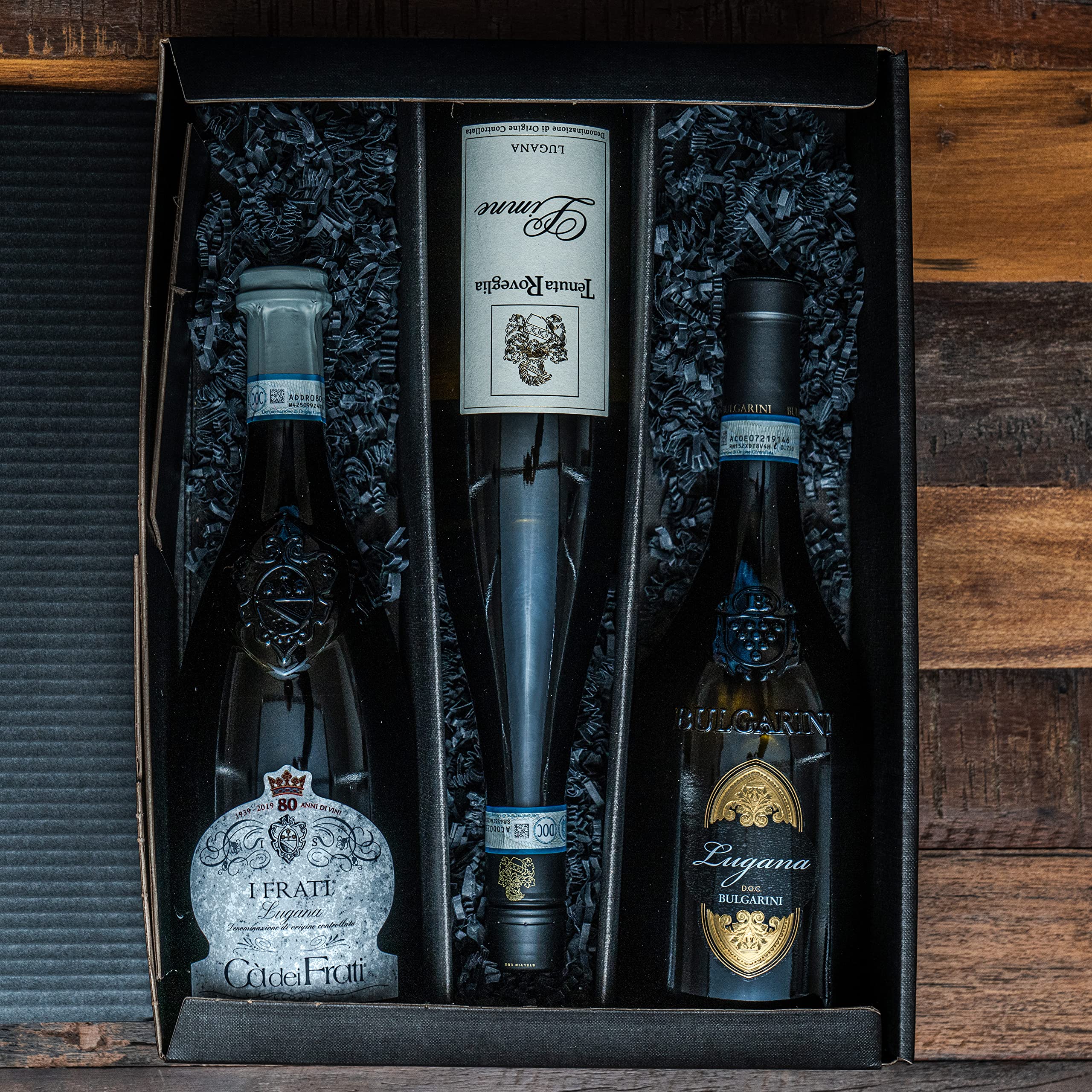 Geschenkset Lugana | 3 hochwertige italienische Weißweine aus Venetien in Geschenkverpackung | 3 x 0,75l | trocken | Präsent für Weingenießer