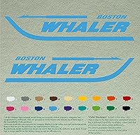 Vista 16 de Par de calcomanías Boston Whaler para barcos, calcomanías de vinilo, motor de barco, lote de 2, Blanco 010