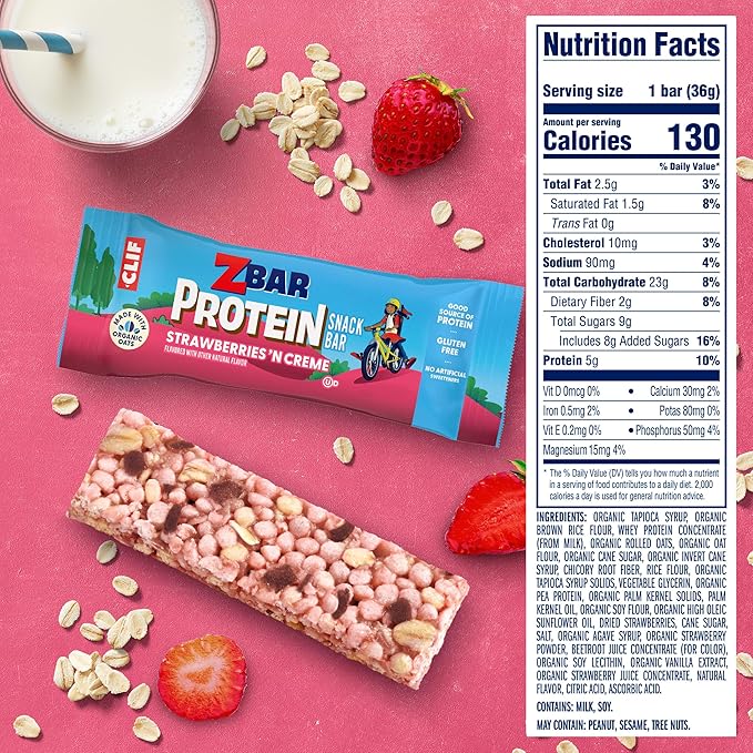 Zbar Protein Barra Crujiente Frutilla y Crema 5 uds miniatura 2