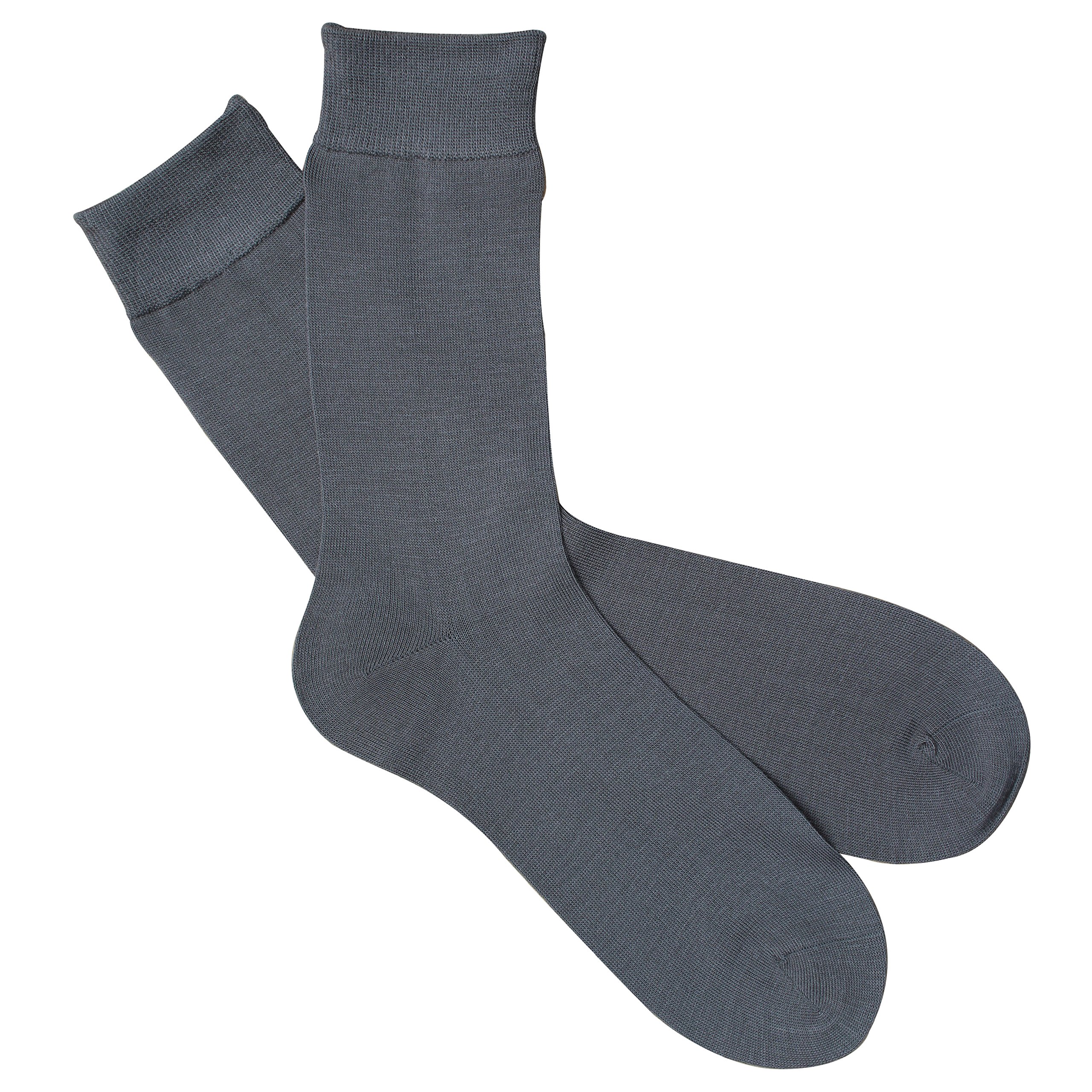 Jasmine Silk Men's Grey Pure Silk Evening Socks Thermal (Grey)