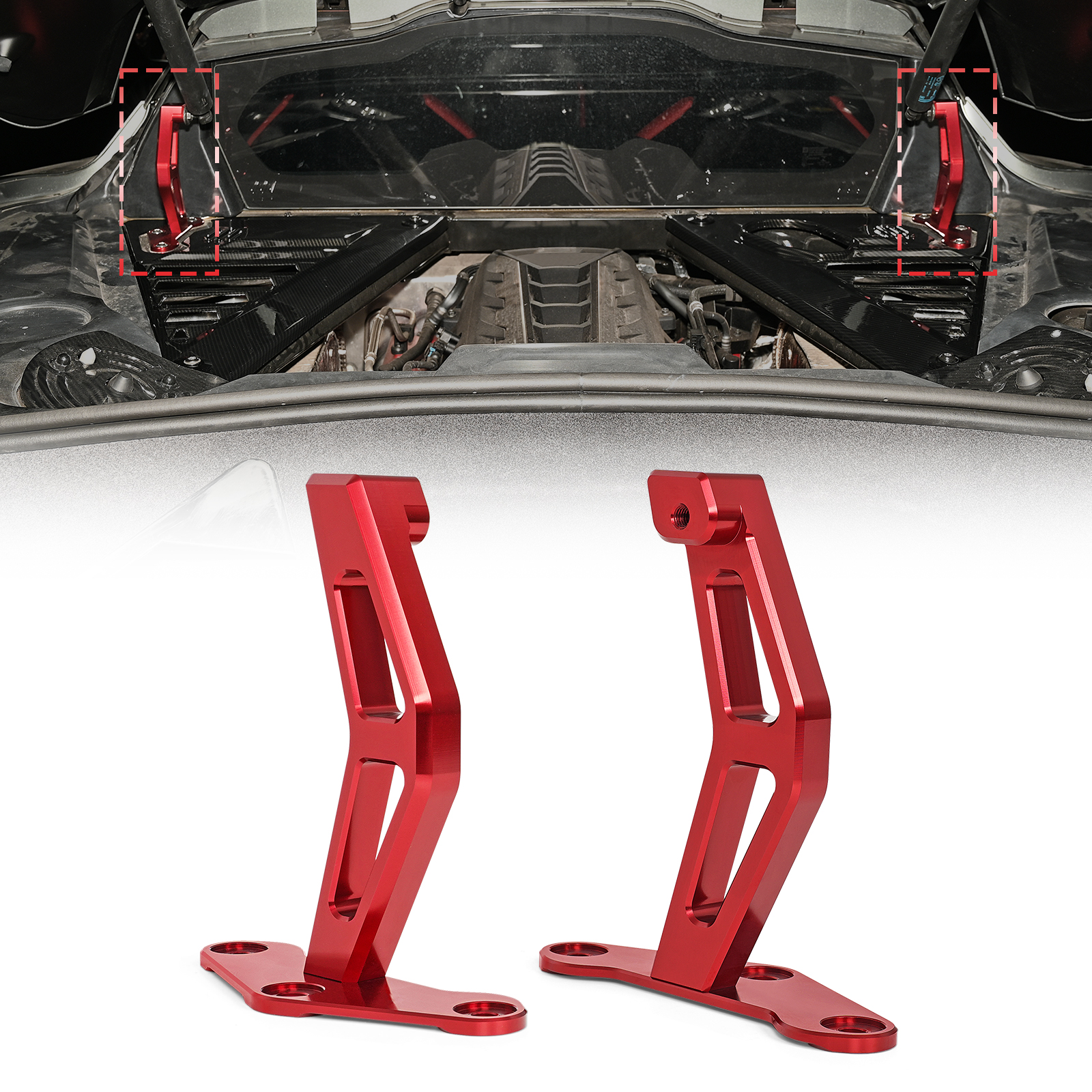 Bracingo Upgraded Rear Trunk Engine Hatch Bracket,Lift Support - View #7