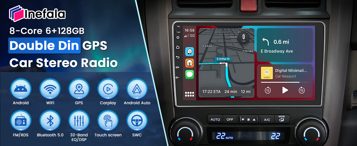 Amazon.com: [6G+128G 8-Core] 10.1 Inch Double DIN Android 15 Car