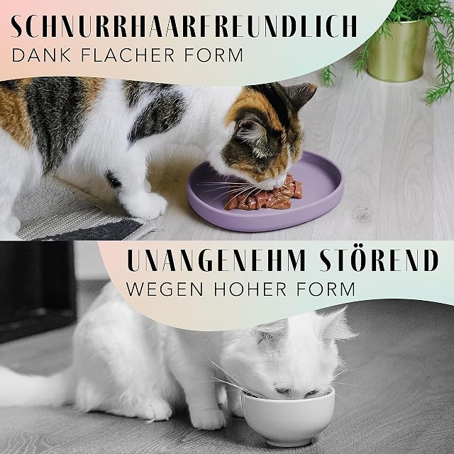 Foto 4 de 8 de ne&no Nala Collection - Comedero plano para gatos, cuenco de silicona ancho, comedero de silicona para gatos…