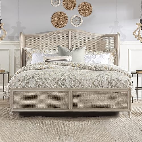 Hillsdale Furniture Sausalito Bed, King, Antique White