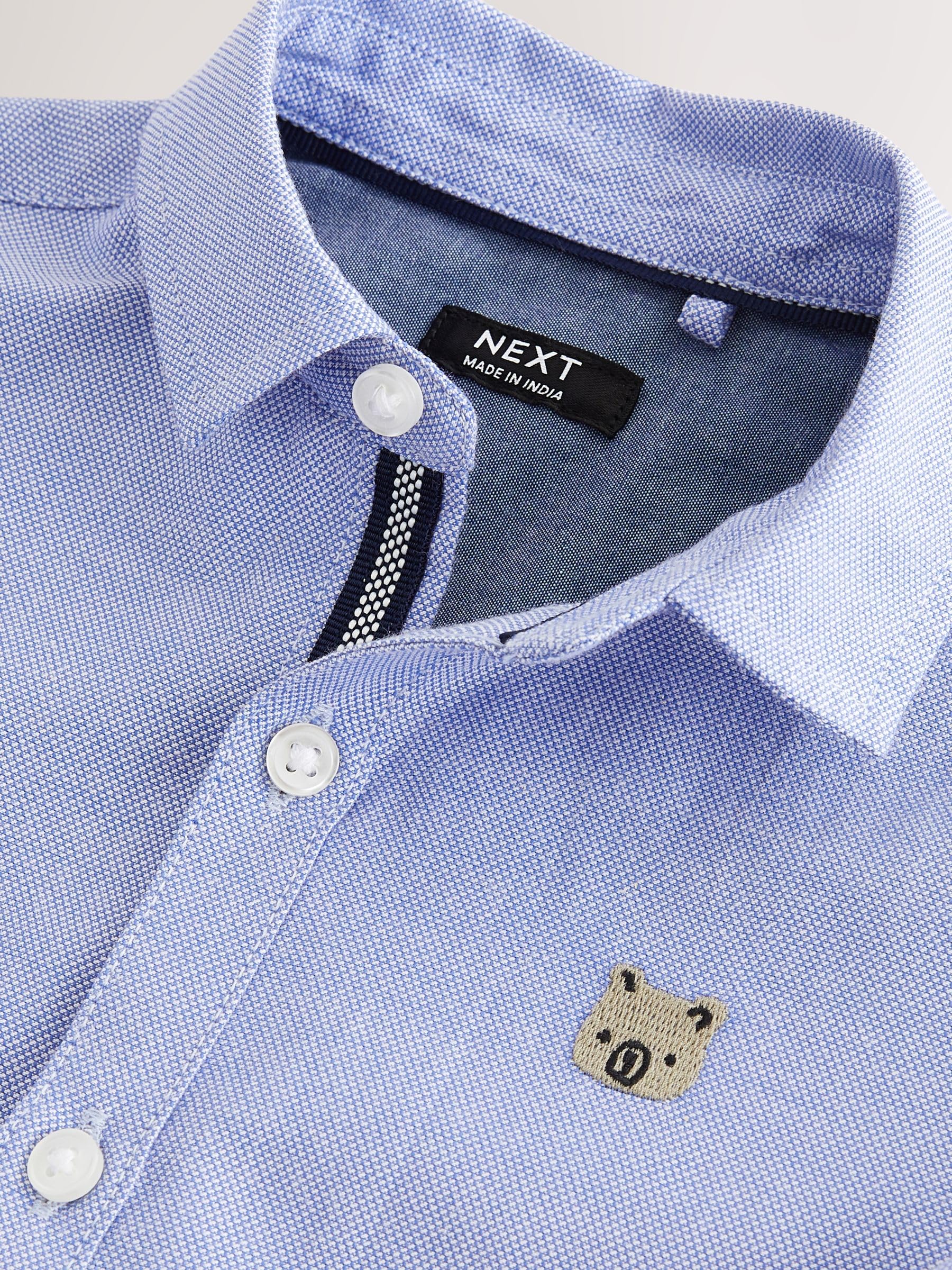NEXT Garçon Chemise Oxford à Manches Longues Blue Character 2 Ans-3 Ans