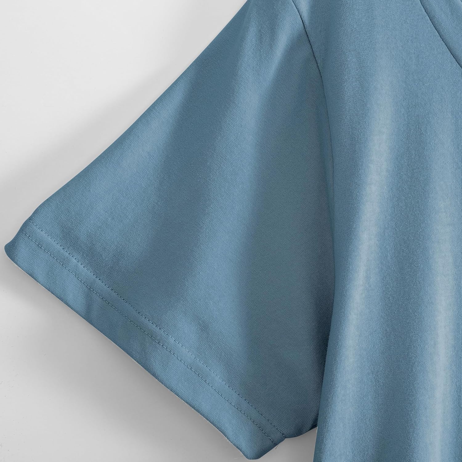 PNAEONG Women Short Sleeve Long Nightgown Soft Cotton Sleepwear Nightshirts Loungewear with Pockets - Image 3