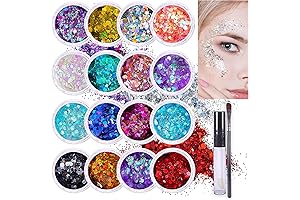 Chunky Holographic Glitter for Face Makeup: Shimmering Cosmetic Magic