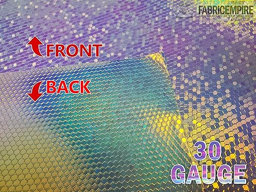 Miniatura 4 de Fabric Empire The Yard - Tela de vinilo de plástico holográfica transparente de 38 pulgadas de ancho (calibre 30)