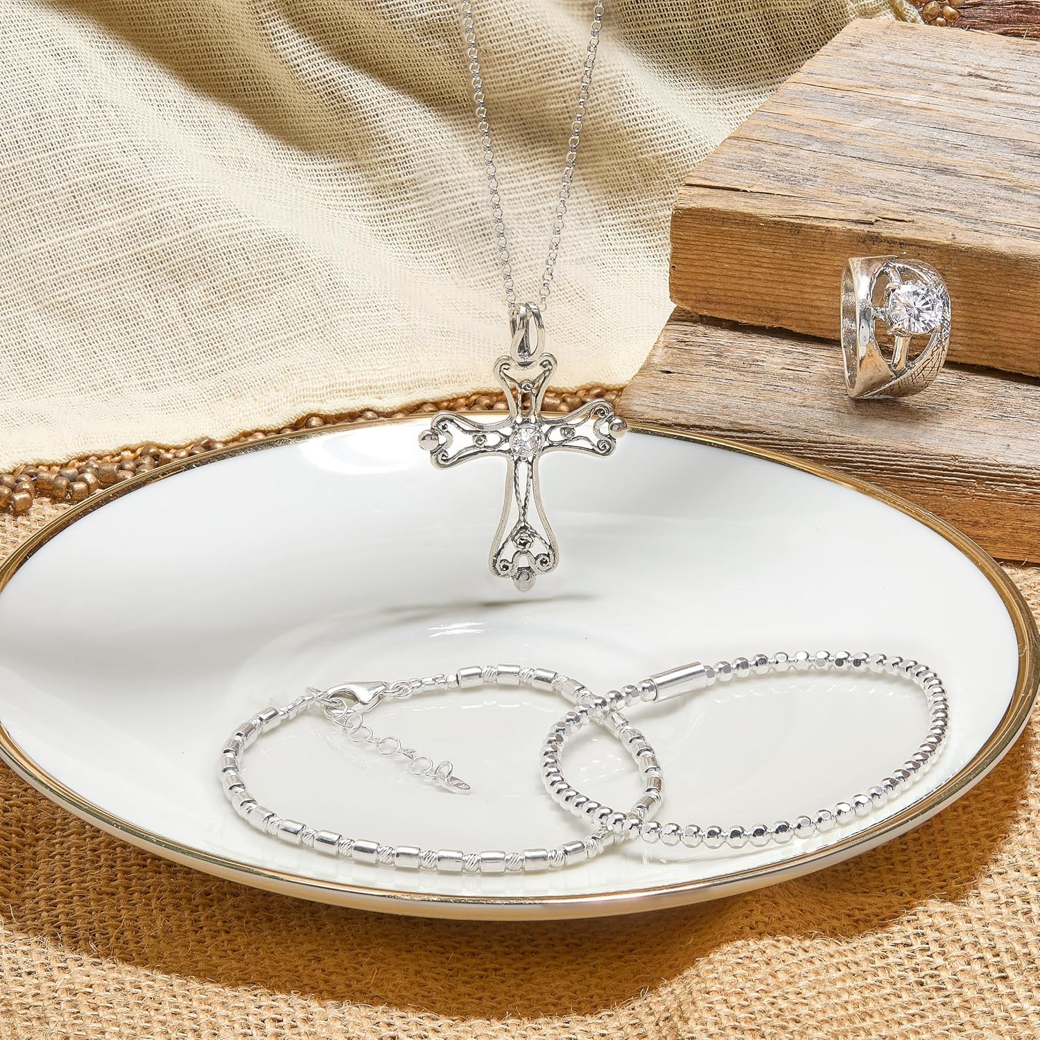 Silpada 'Full Appeal' Sterling Silver White Cubic Zirconia Ring