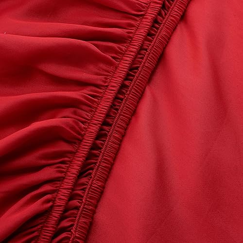 Miniatura 6 de Berkshire Blanket Juego de ropa de cama de tejido percal de 300 hilos, sábanas y fundas de almohada de 100 % algodón, 3 piezas, bolsillo profundo,