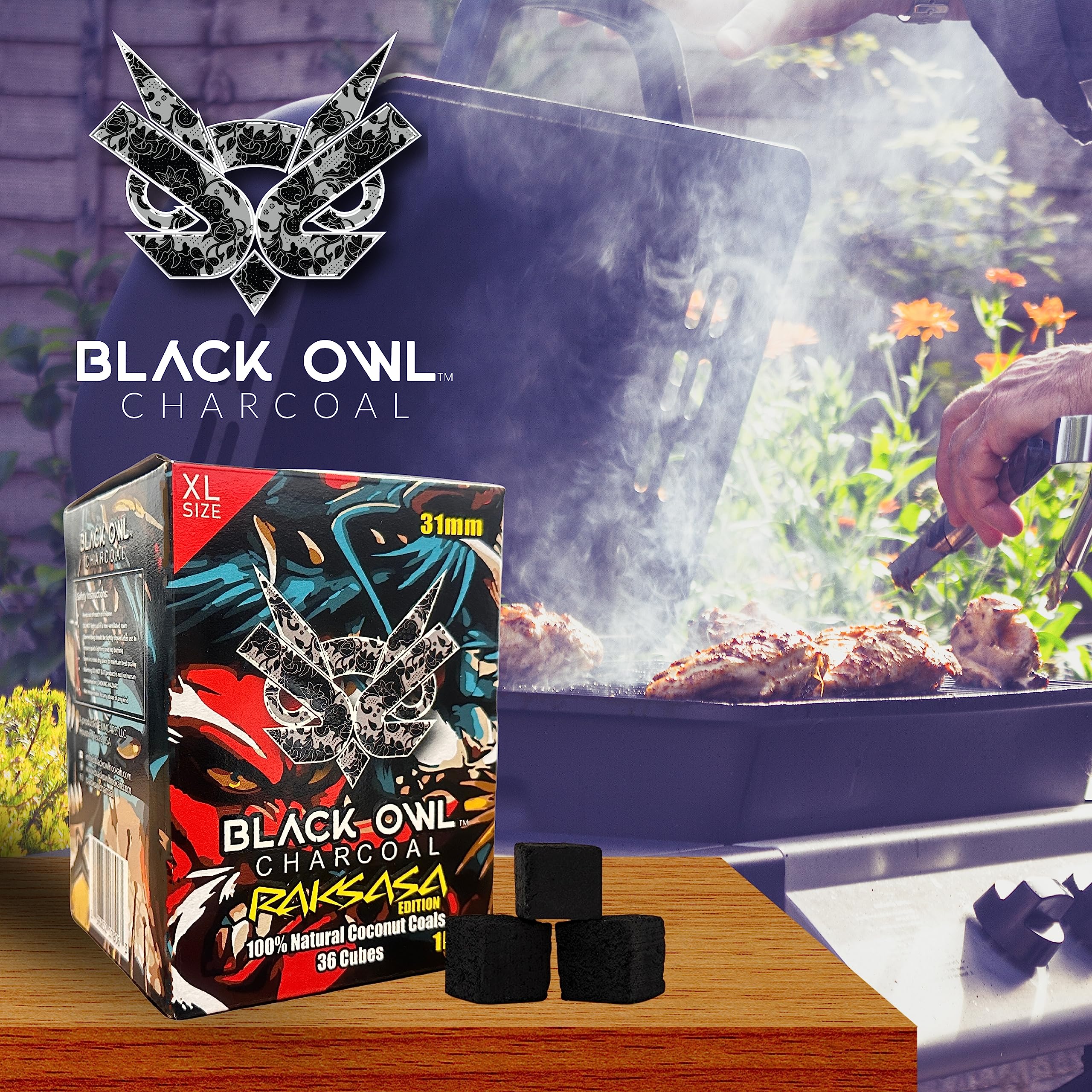 Amazon.co.jp: Black Owl ココナッツシェル チャコールキューブ