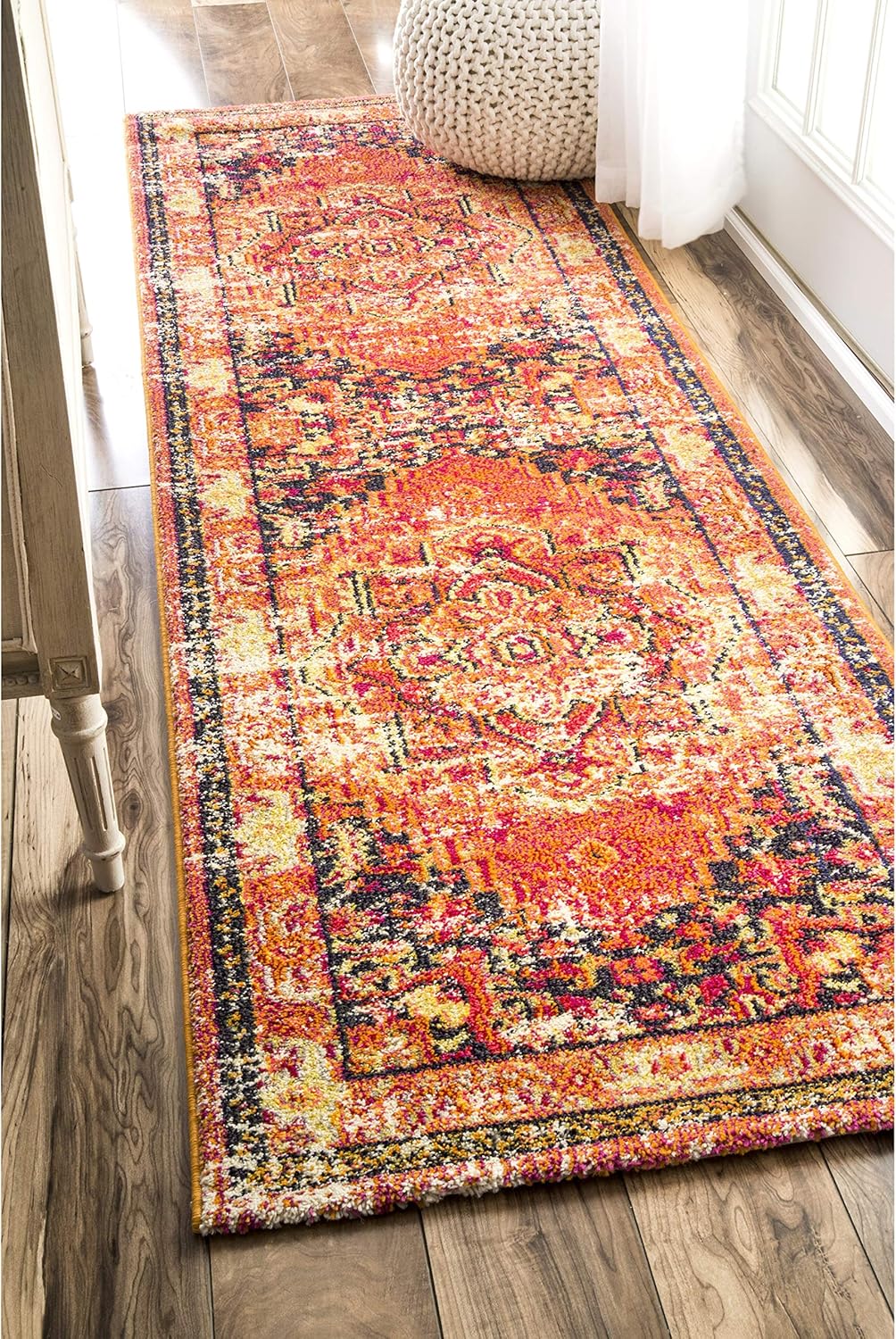 nuLOOM Vintage Mackenzie Runner Rug, 2' 6" x 6', Orange