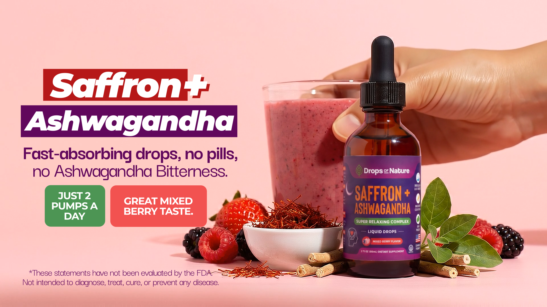 Amazon.com: Drops Of Nature Saffron and Ashwagandha Supplement
